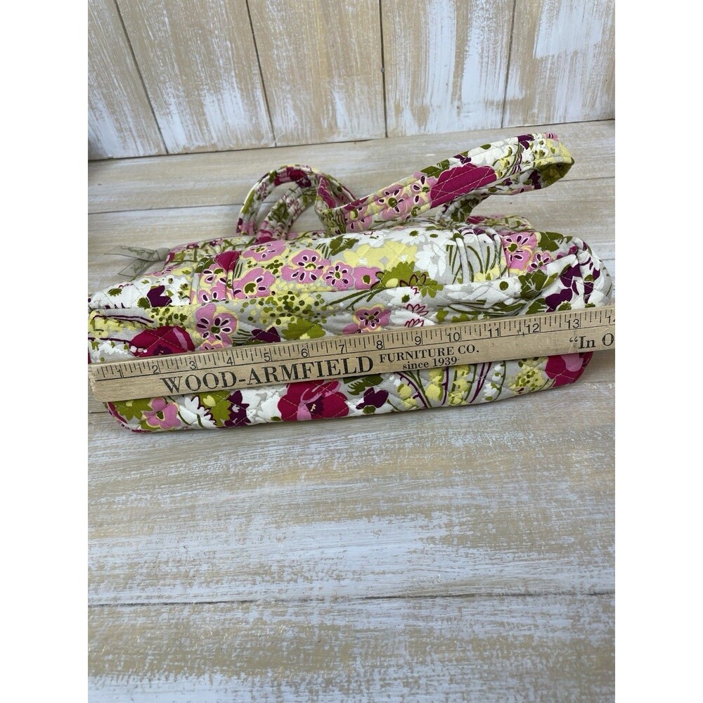 Vera Bradley Make Me Blush Beige Floral Print Double Handle Shoulder Bag EUC - Picture 8 of 10